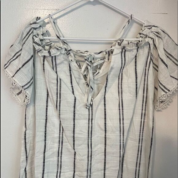 RED CARTER Isla Off the Shoulder Stripes Coverup Casual Maxi Dress.Size XS - Picture 8 of 16